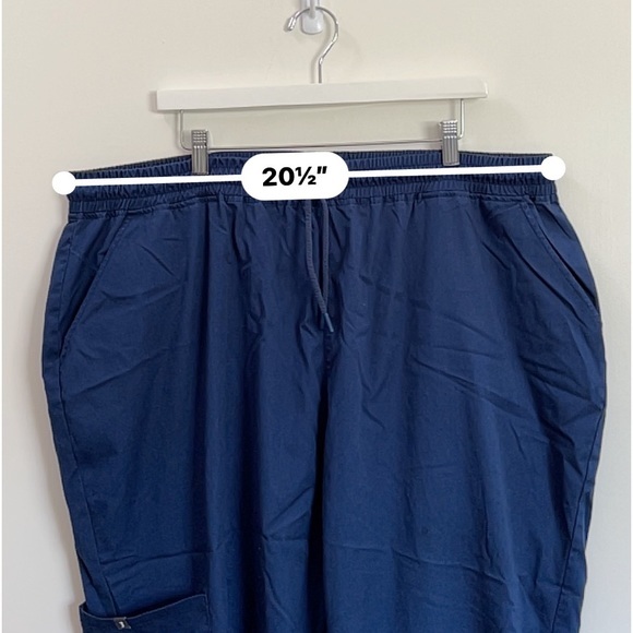 Jaanuu Navy Scrub Pant Drawstring Elastic Waist Size 3XL - Picture 5 of 9